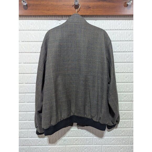 Travelsmith Men's Multi-Color Houndstooth Pattern Front-Zip Lined Wool Jacket Si - Picture 4 of 10